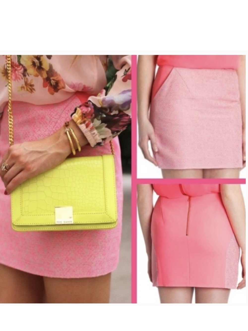 Ted Baker Pink Mini Skirt size 2